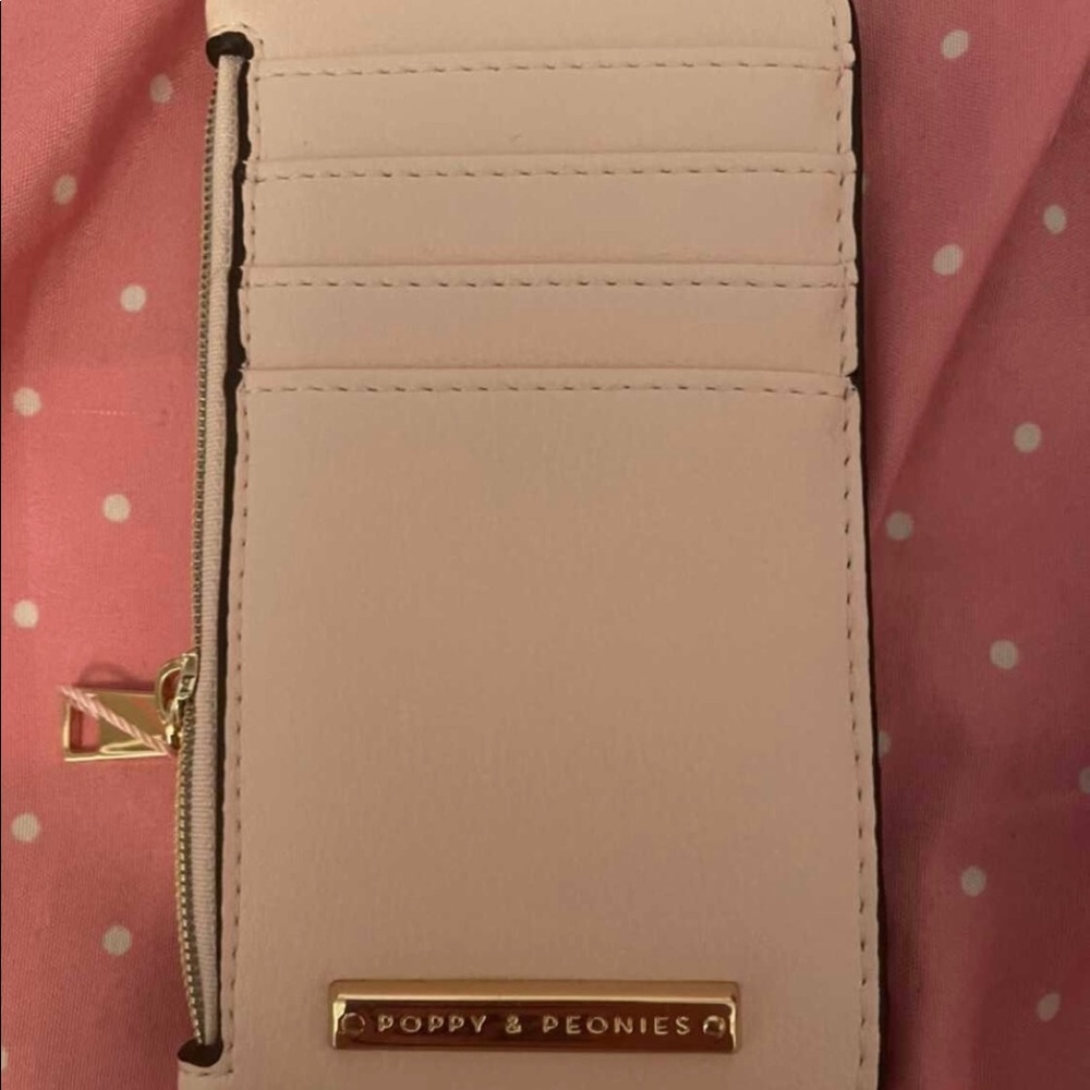 Poppy and Peonies pink card holder